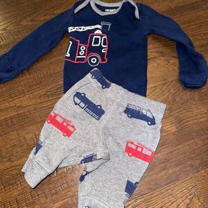 Carter’s Newborn Fire Truck Onesie & Pants Set 2 pieces